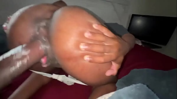 Ebony slut getting her holes beat out