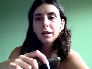 young horny teen shows off her tiny pussy