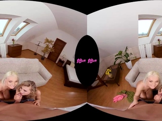 Blonde babe wants to try threesome with her BFF