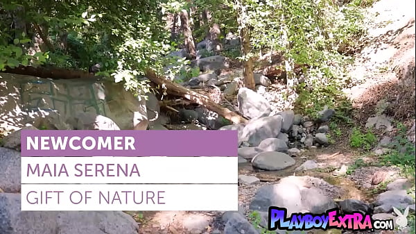 Naked big boobed latina Maia Serena loves teasing and posing in nature