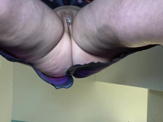 Tampon sticking out of my girl s shaved pussy